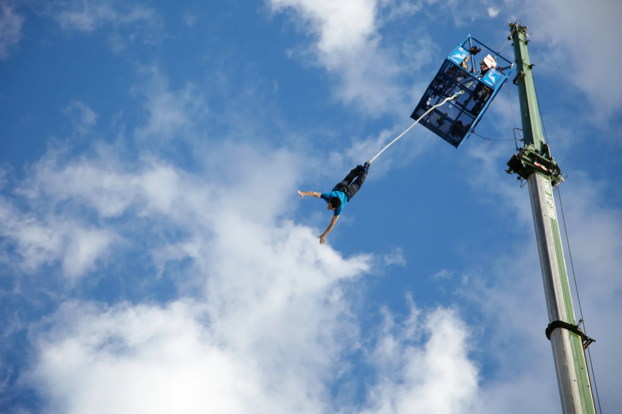 Image of participant at Battersea Park Bungee Jump