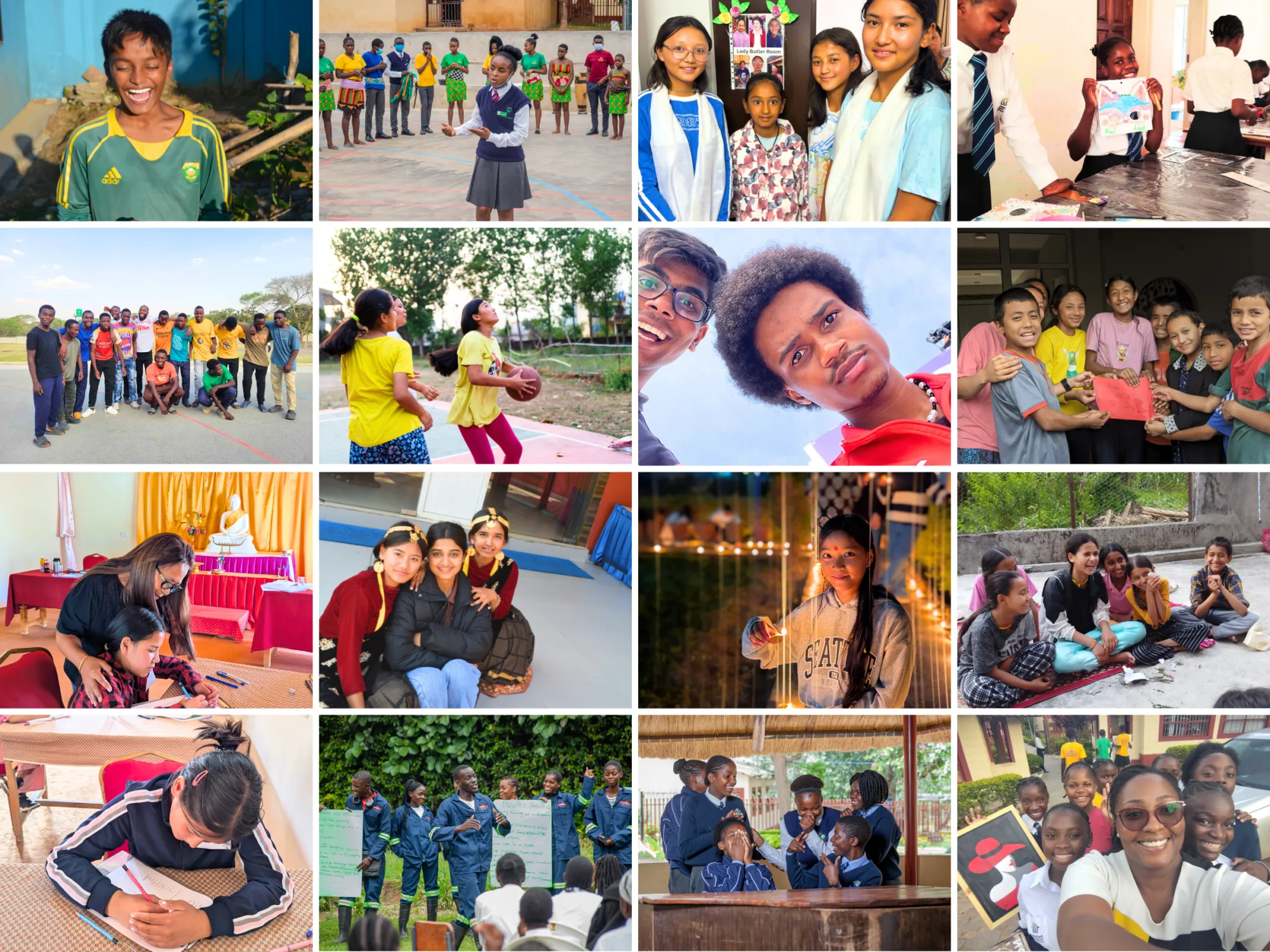 Image grid of students and Alumni from Pestalozzi International