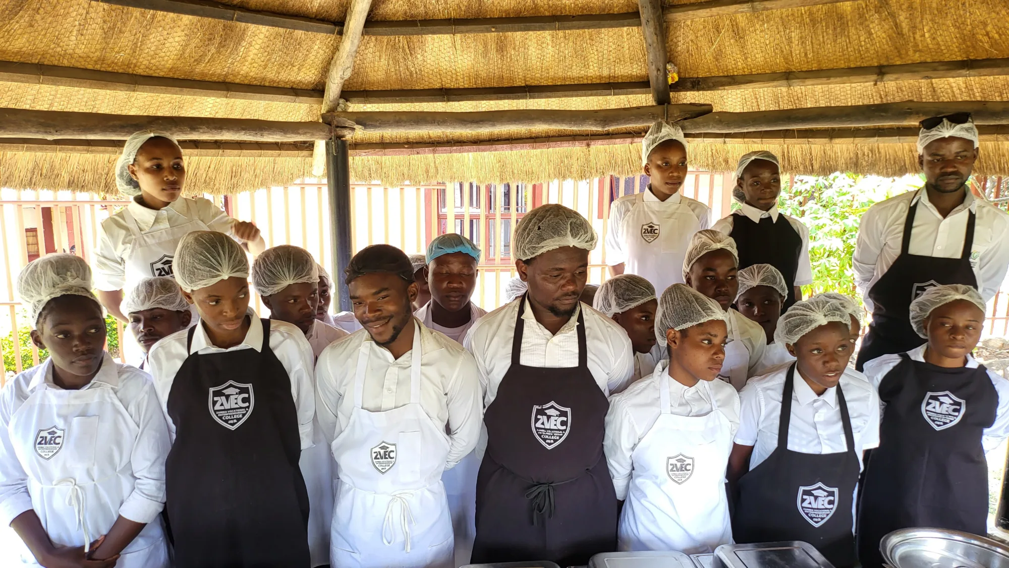 Pestalozzi International Zambia SkillsHub class in agriculture uniforms