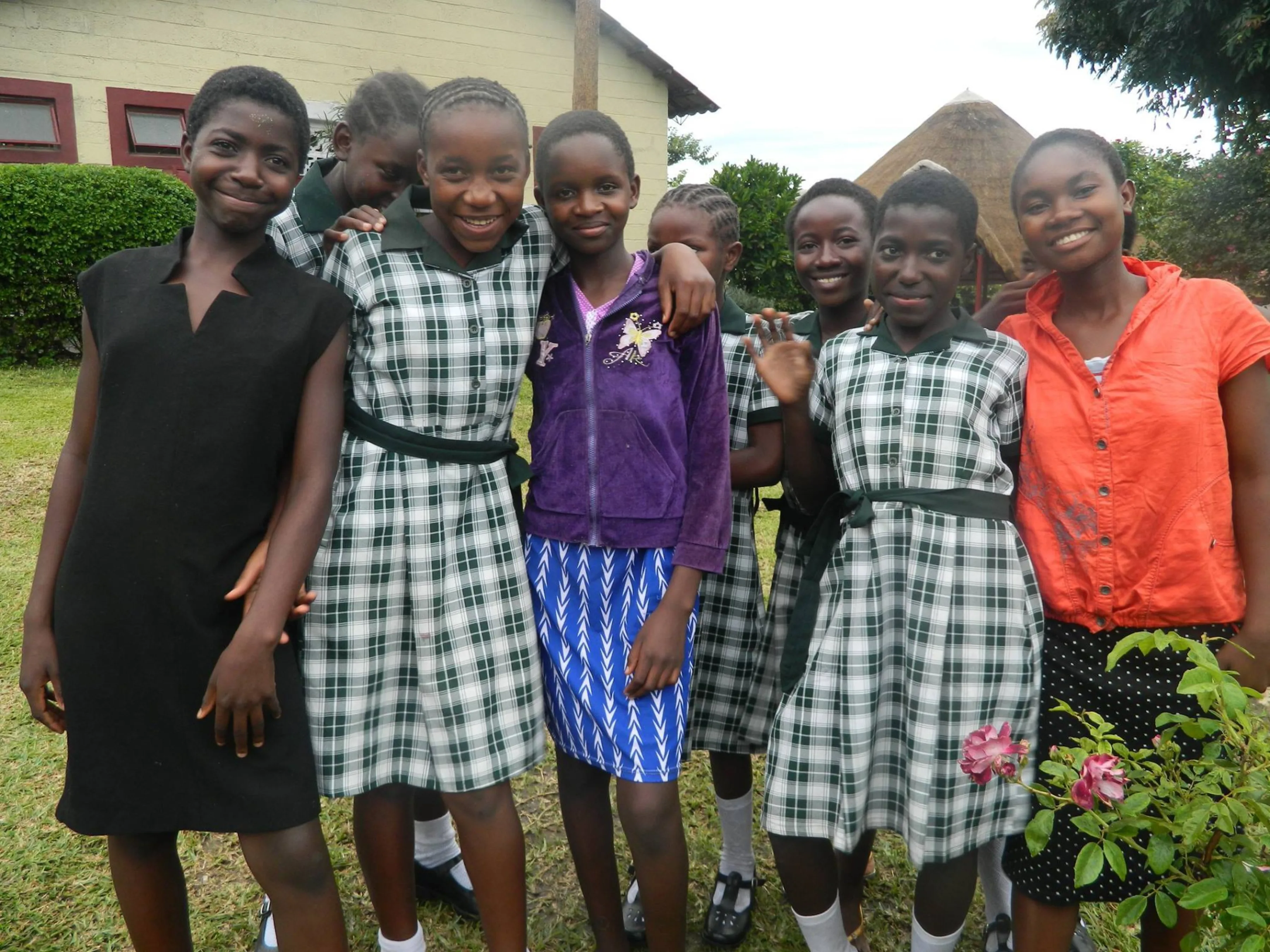 A group of girls at Pestalozzi Campus Zambia