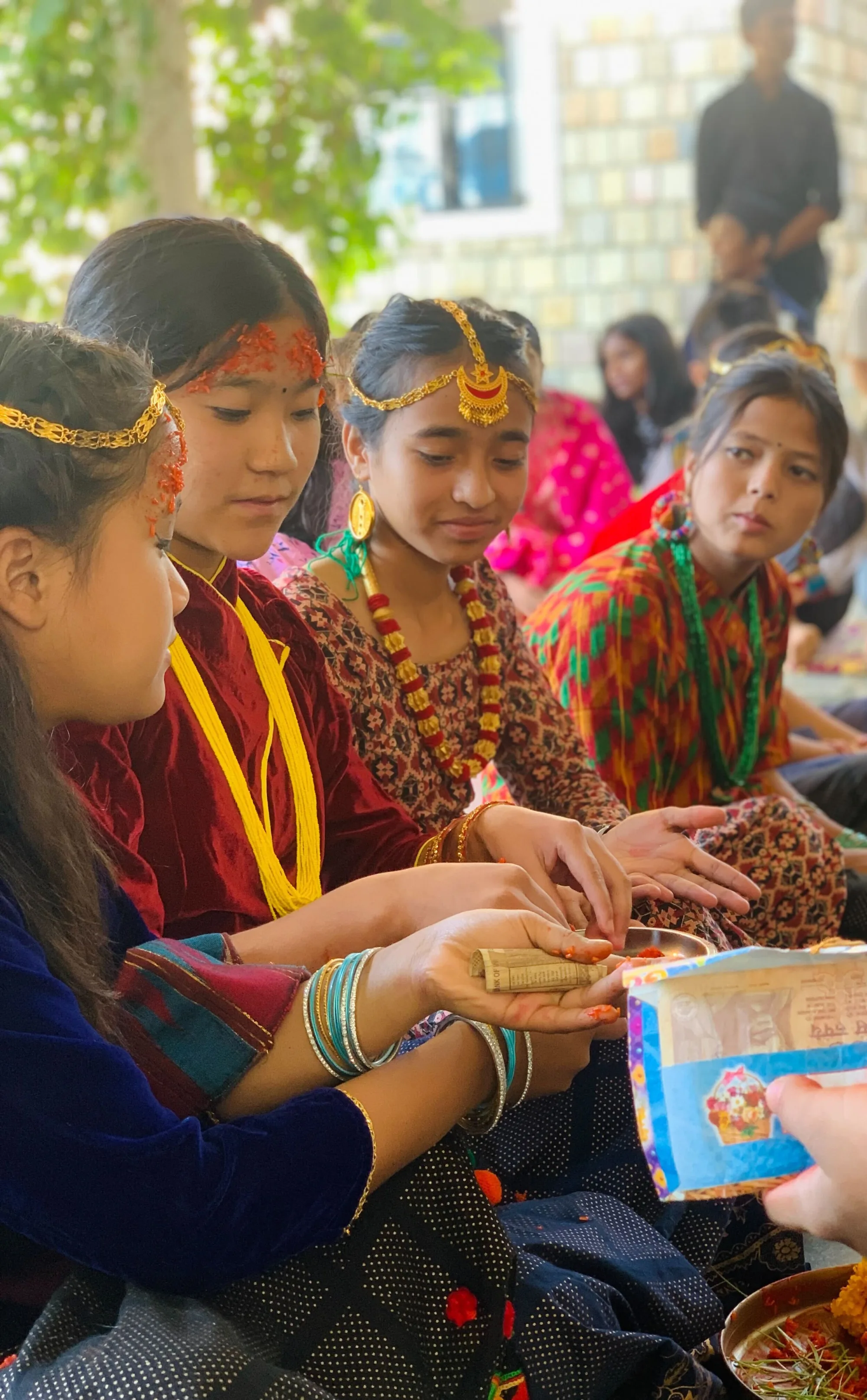 Girls from Pestalozzi India school at celebration