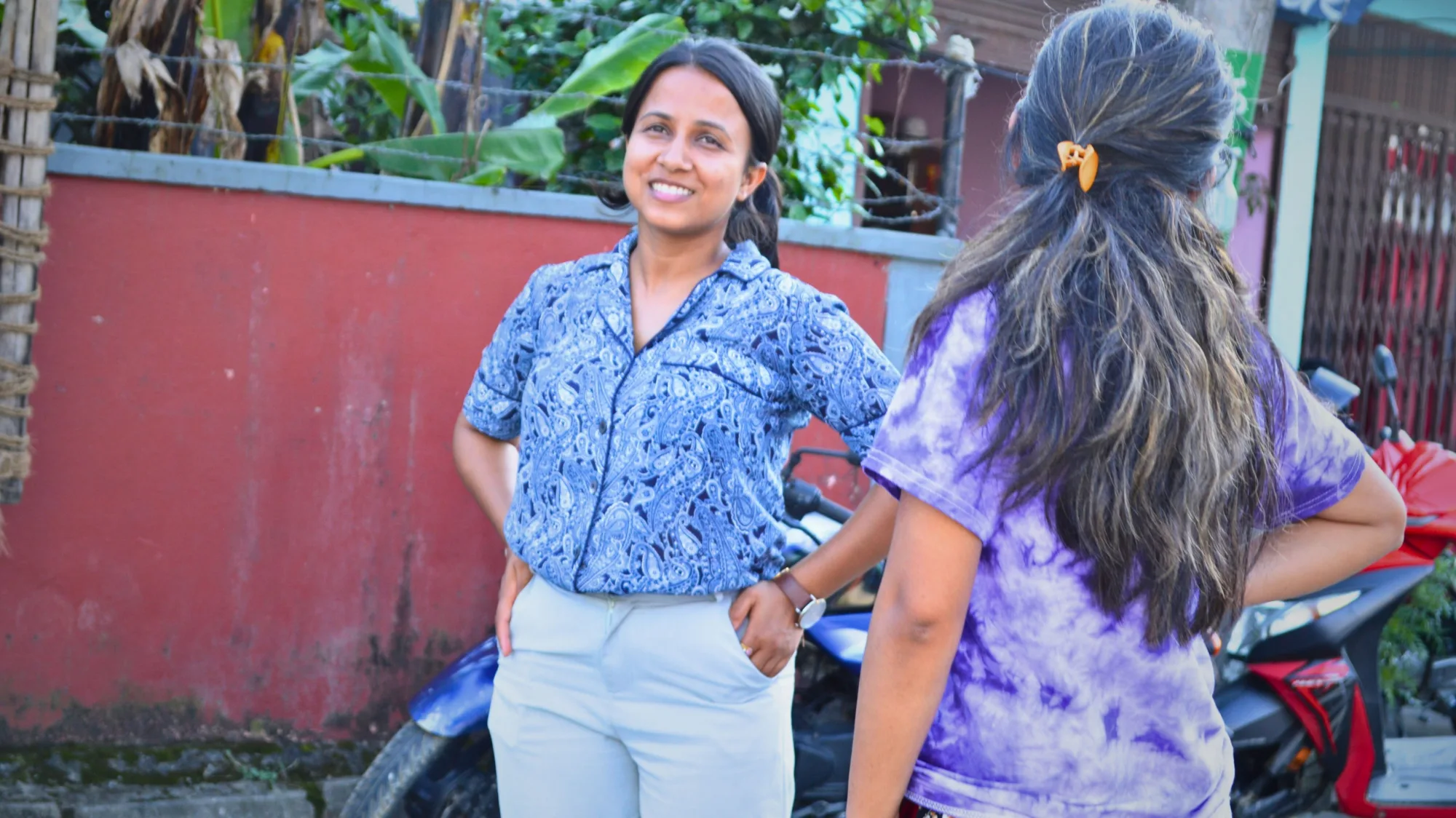 Sabita Smiling outside in Nepal