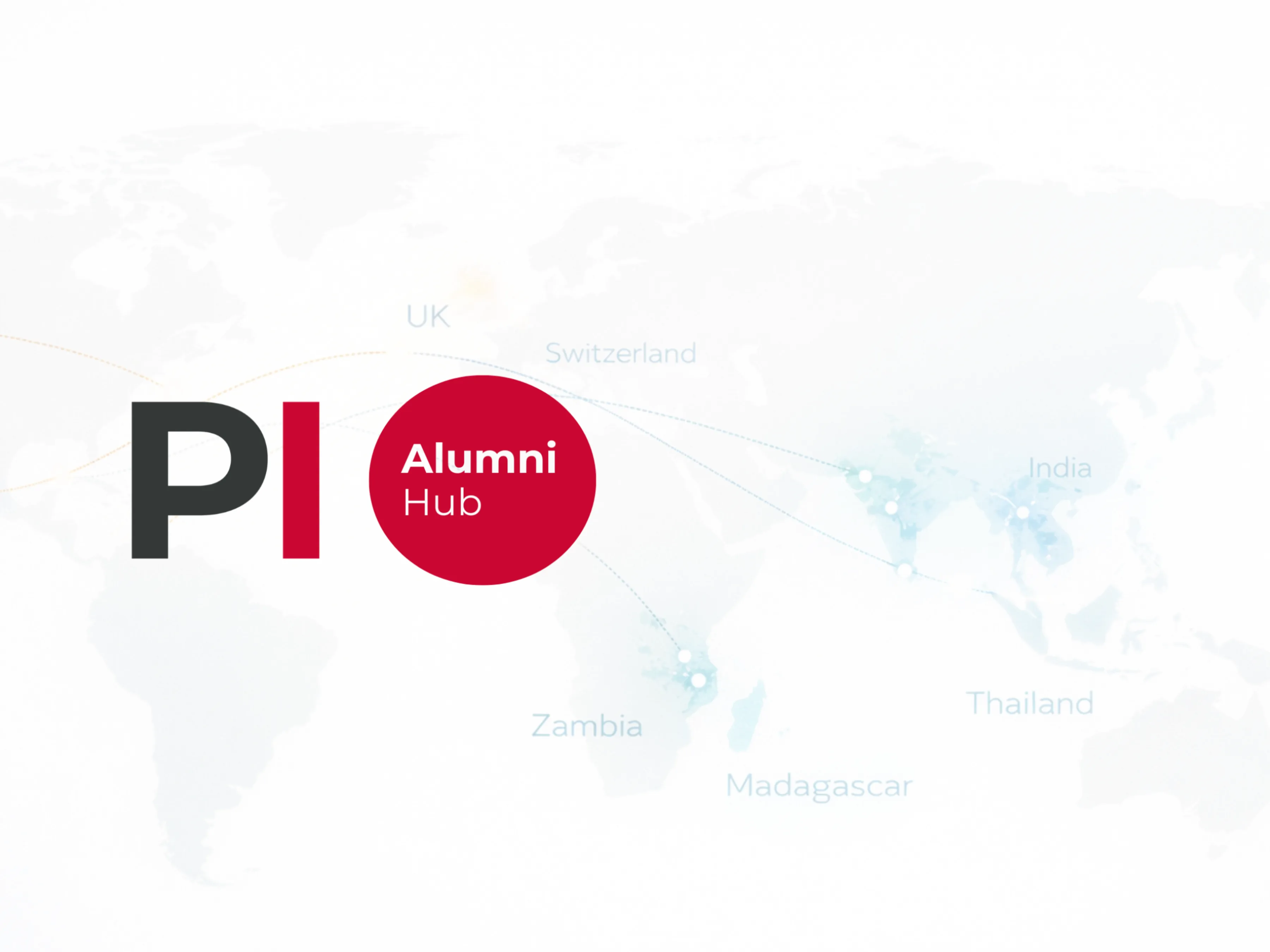 Pestalozzi Alumni Hub logo Image and world map