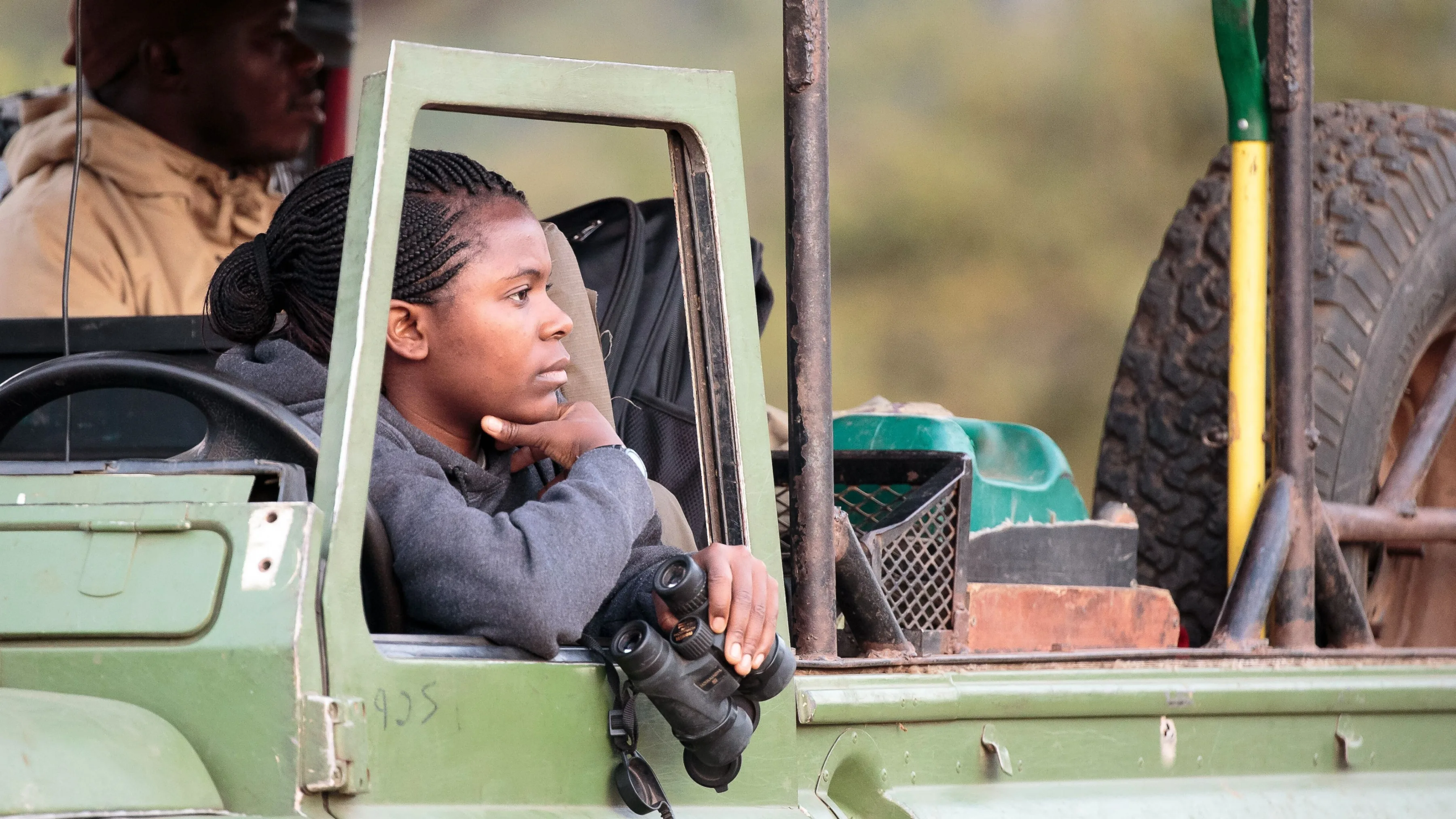 Female alumni in Zambia working in conservation.