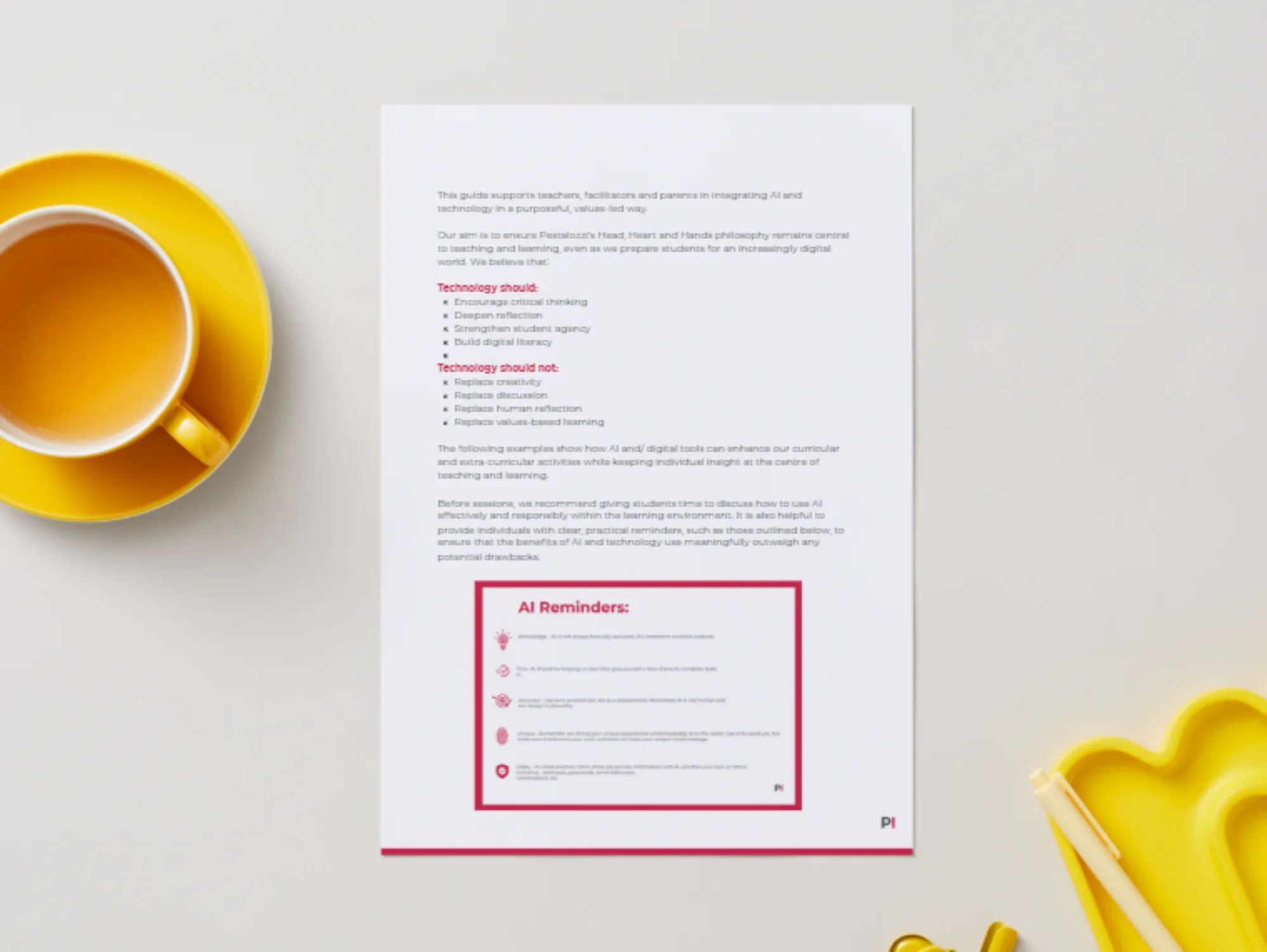 A practical guide to integrating AI in teaching while keeping Pestalozzi’s Head, Heart & Hands philosophy at the centre of learning.