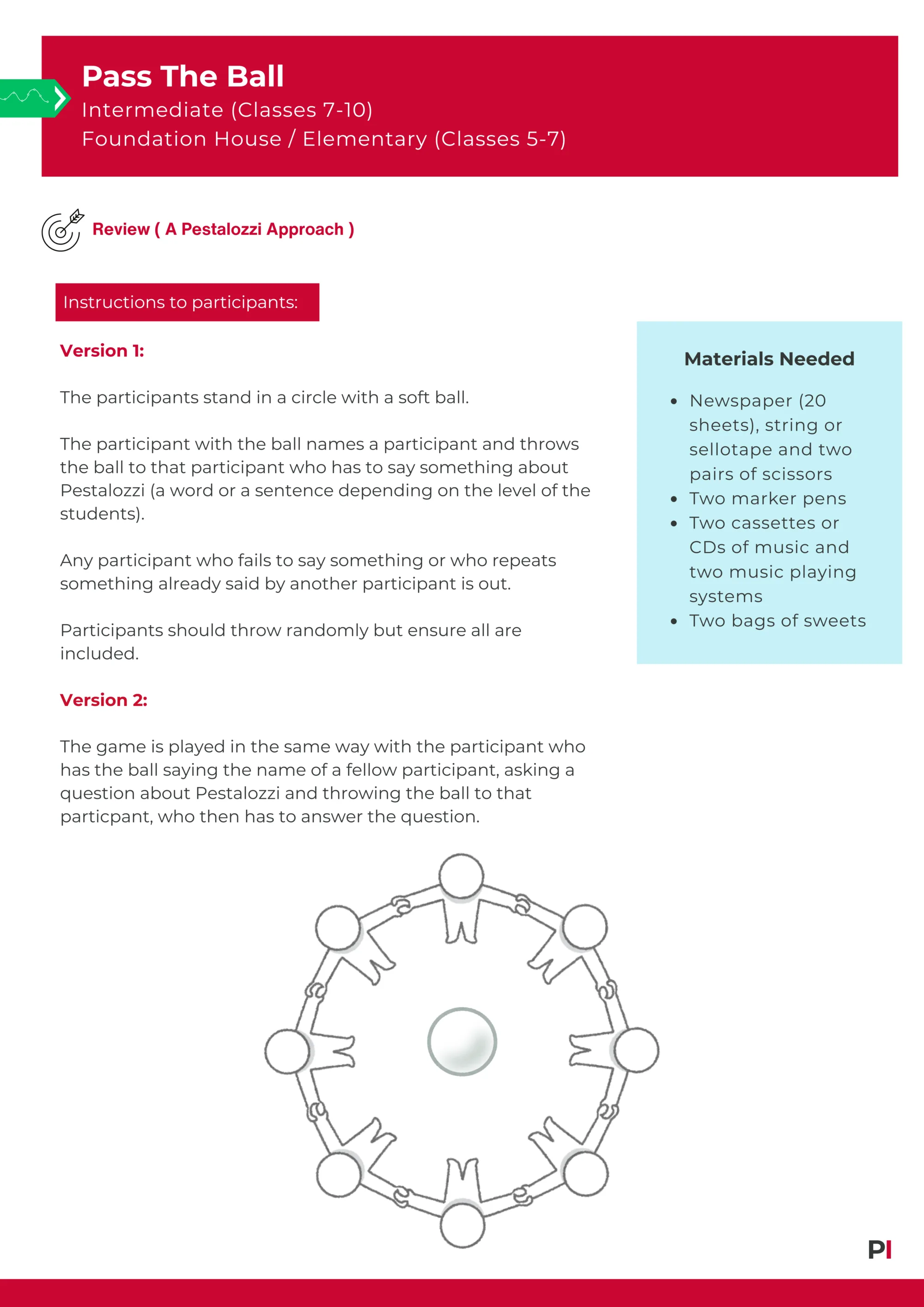 Image of Pass the Ball Pestalozzi Through Play