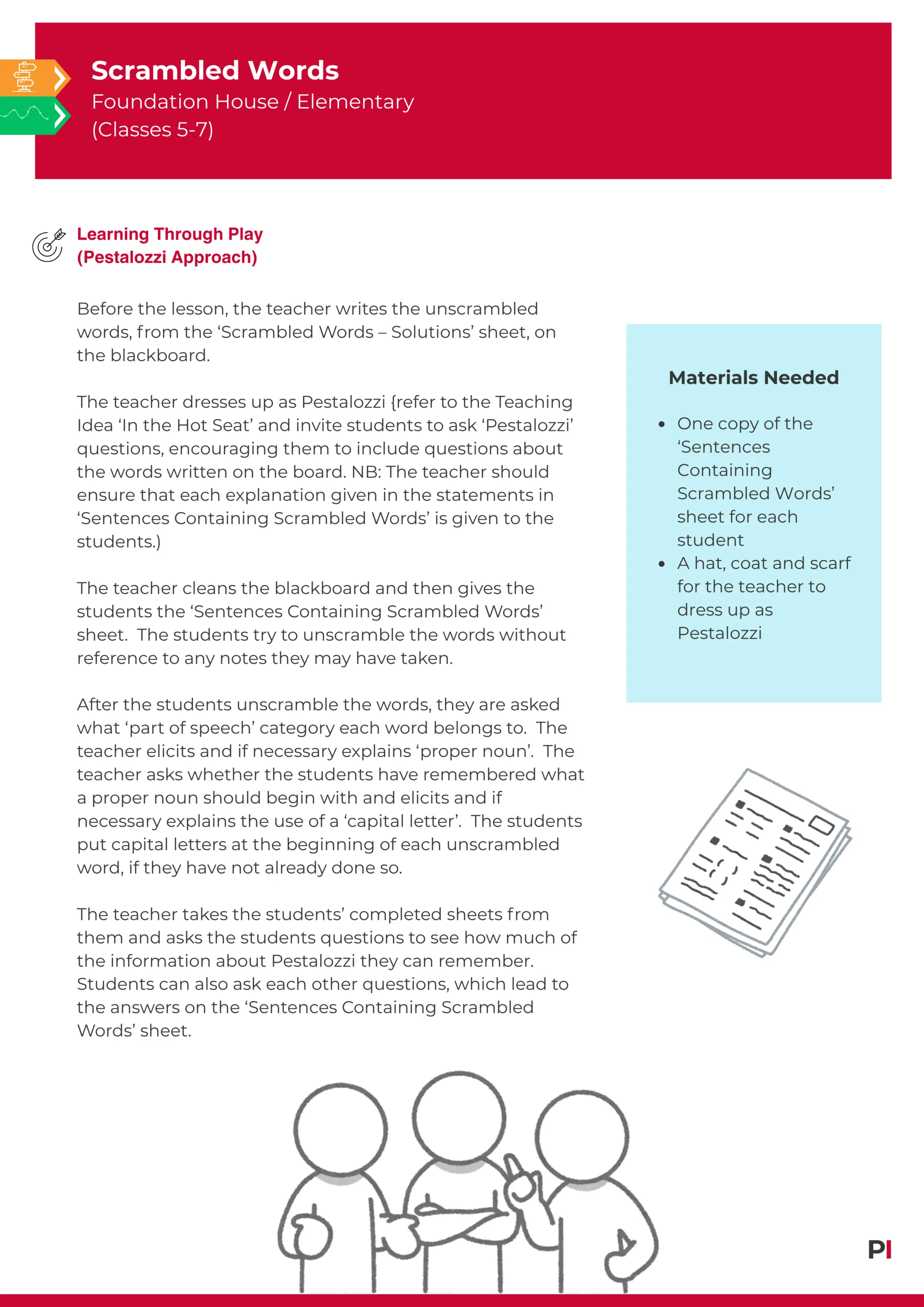Image of teaching idea Scrambled Words