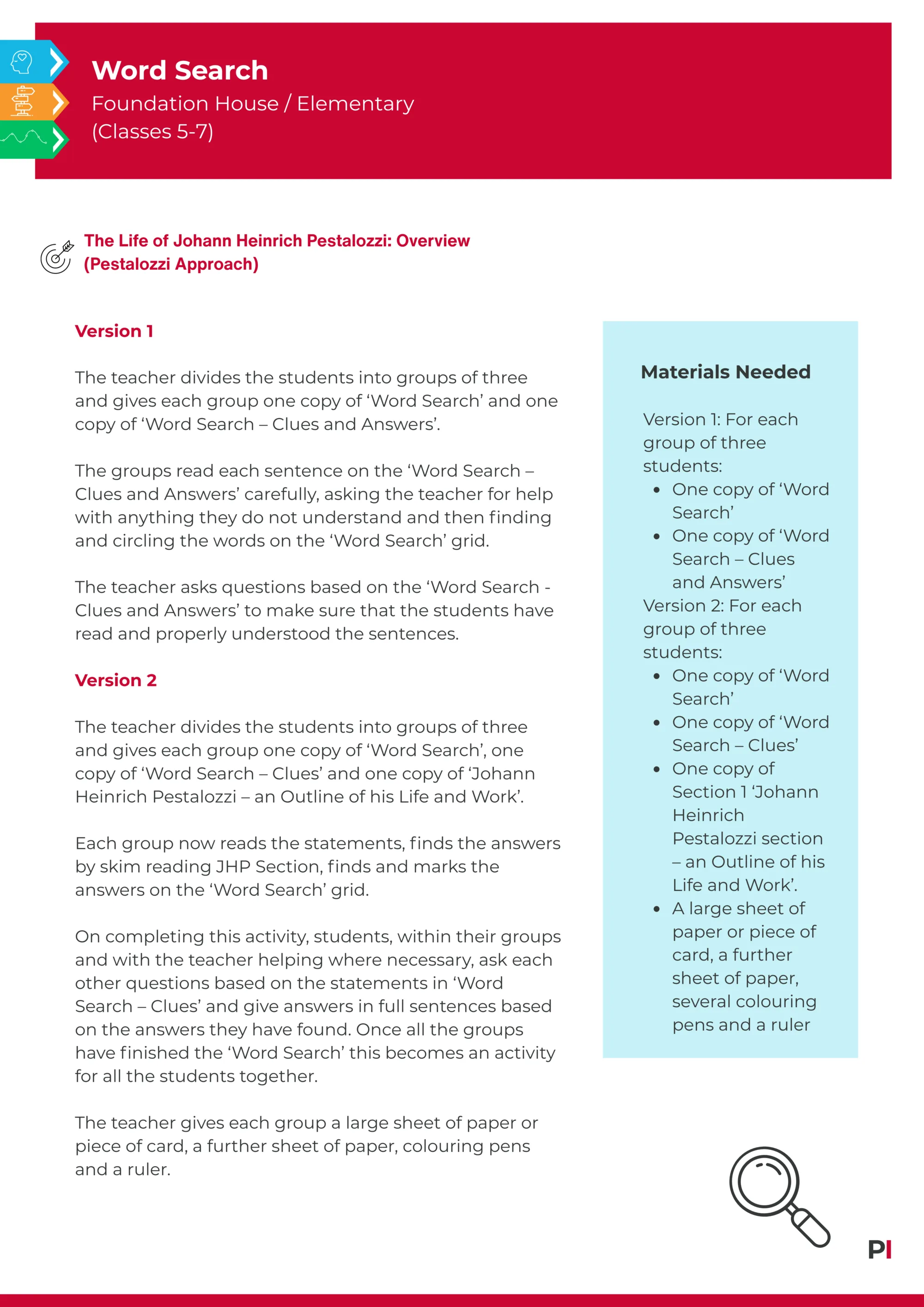 Image of teaching idea Word search