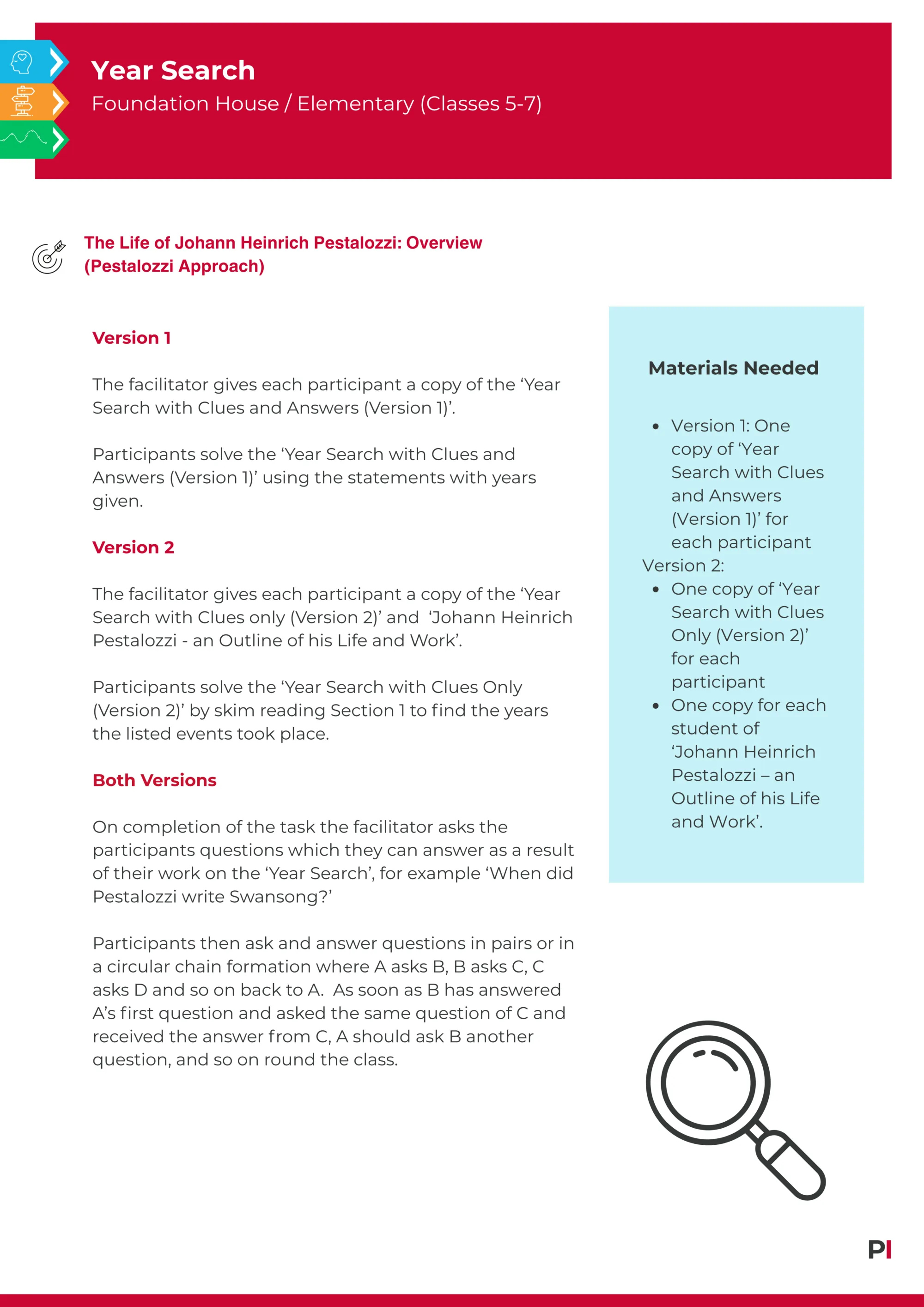 Image of teaching idea year search