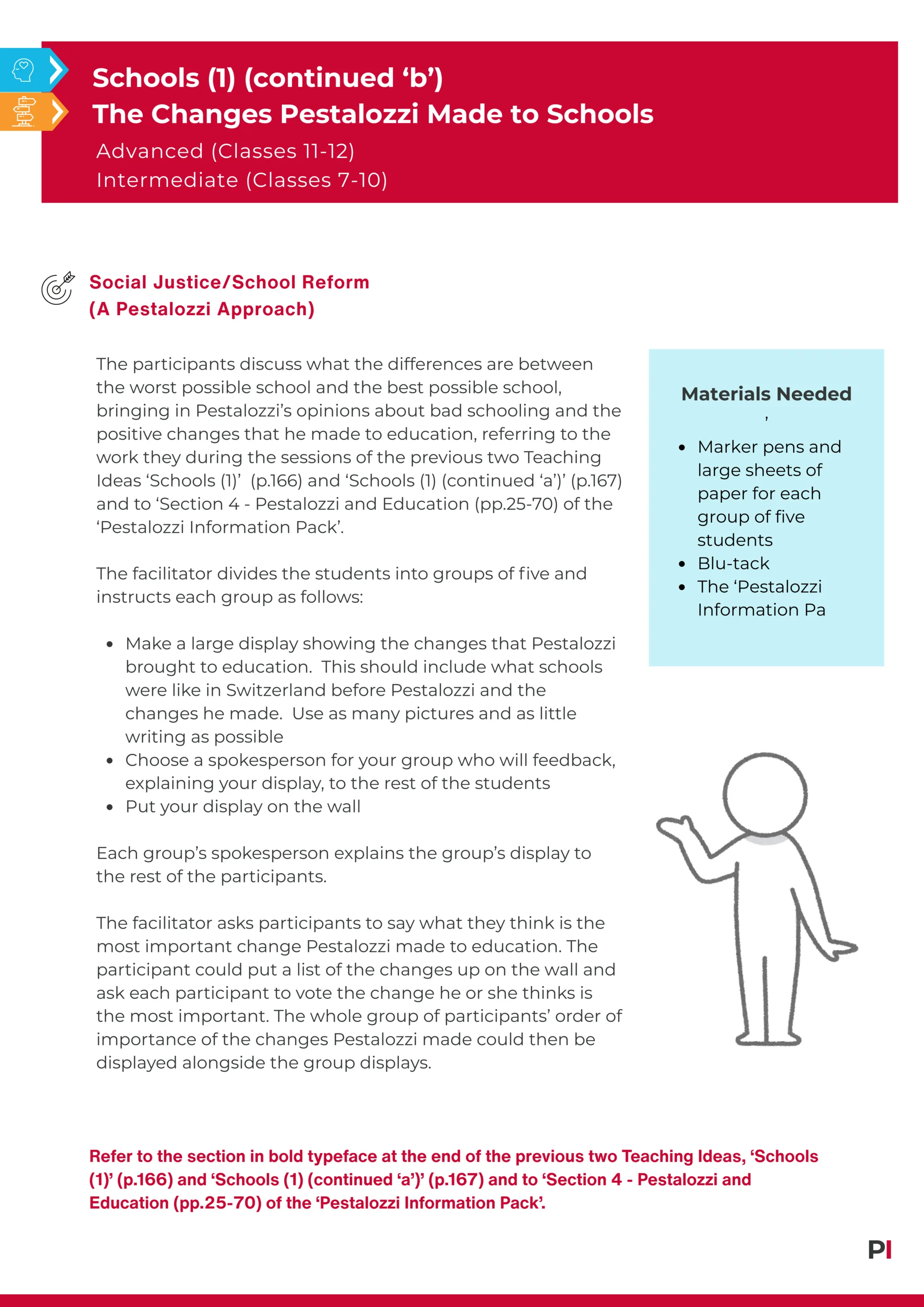 Image of teaching idea Schools 1 continued b The Changes Pestalozzi Made to Schools