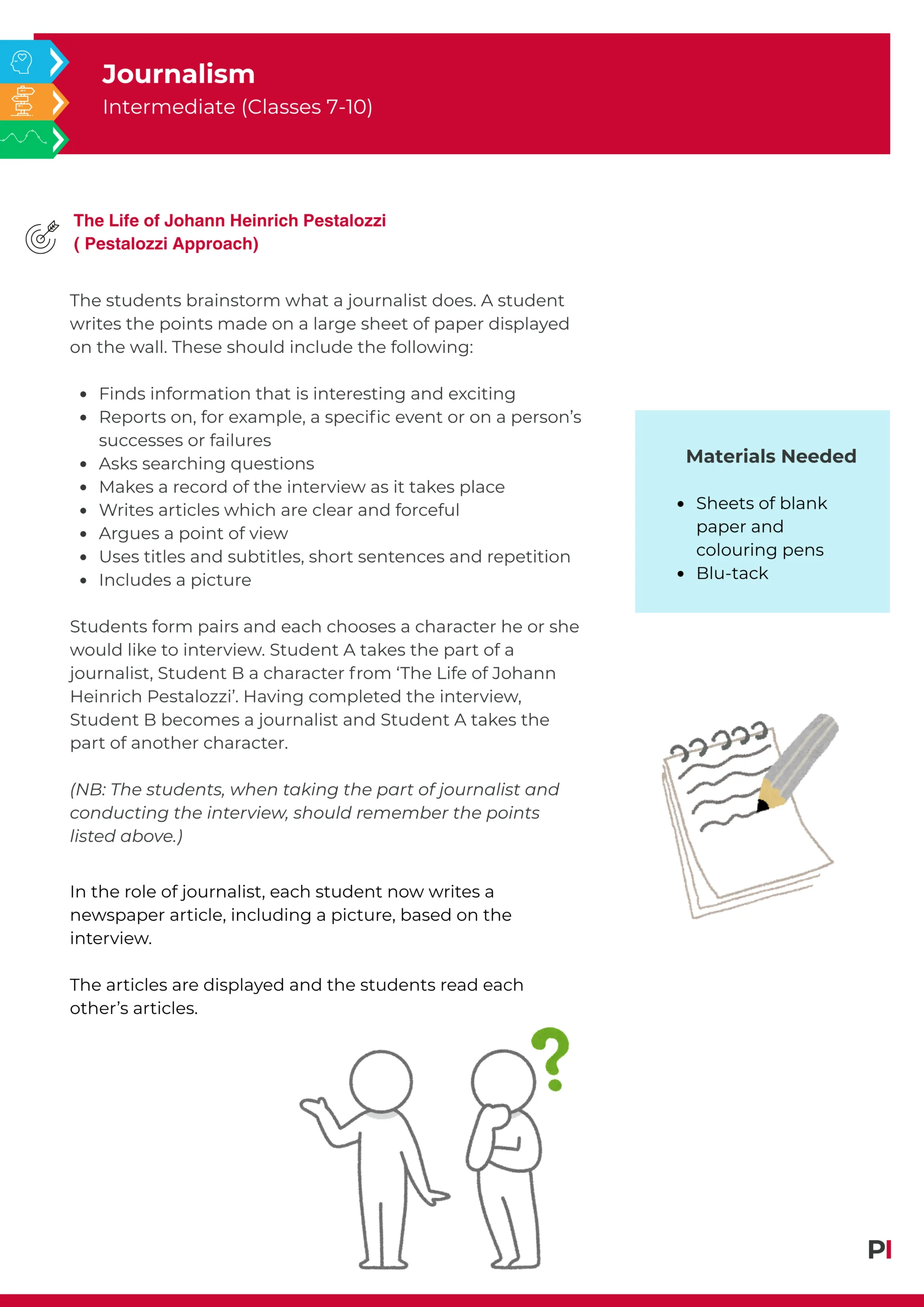 Image of teaching idea Journalism