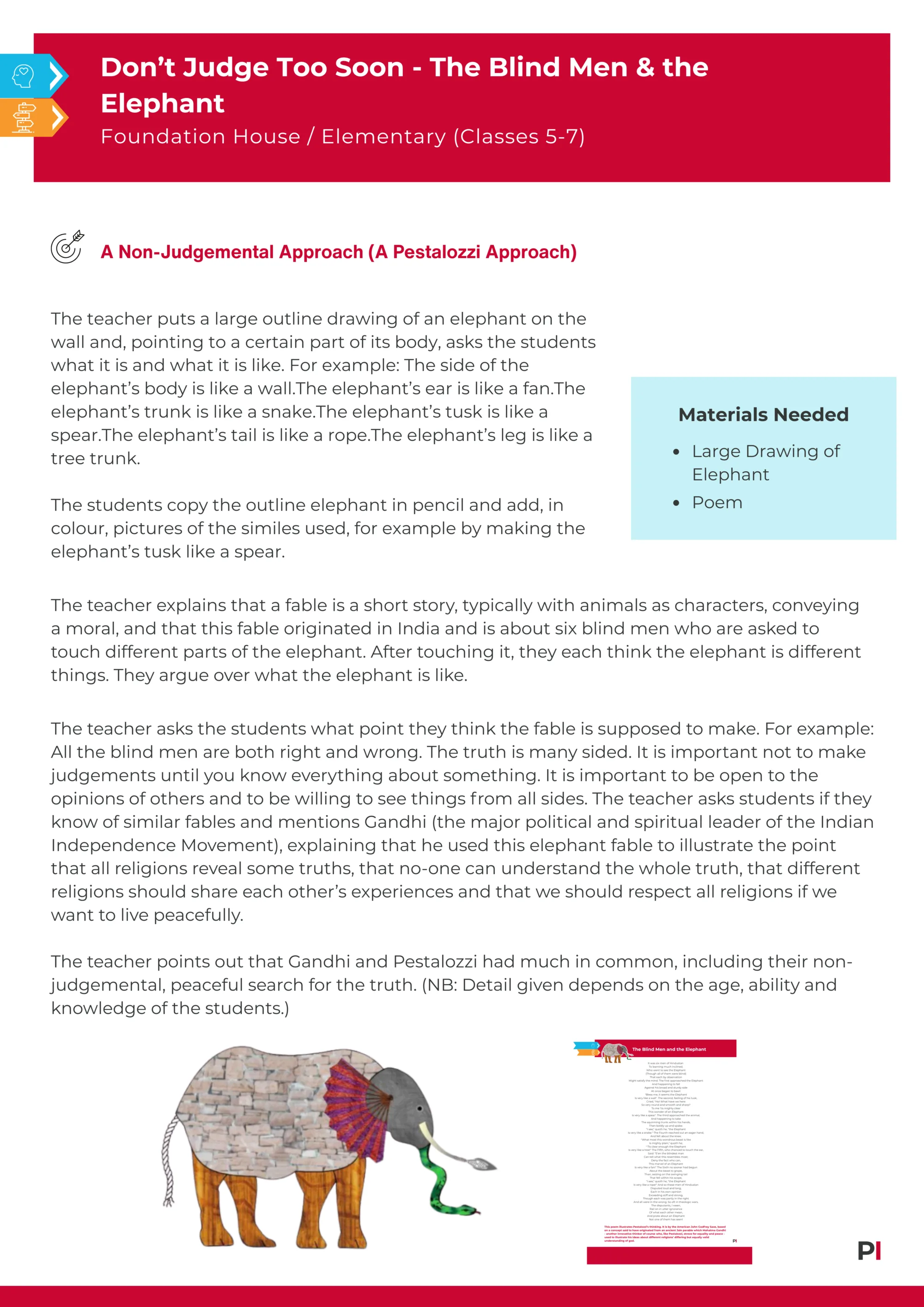 Image of teaching idea - Don't Judge too Soon