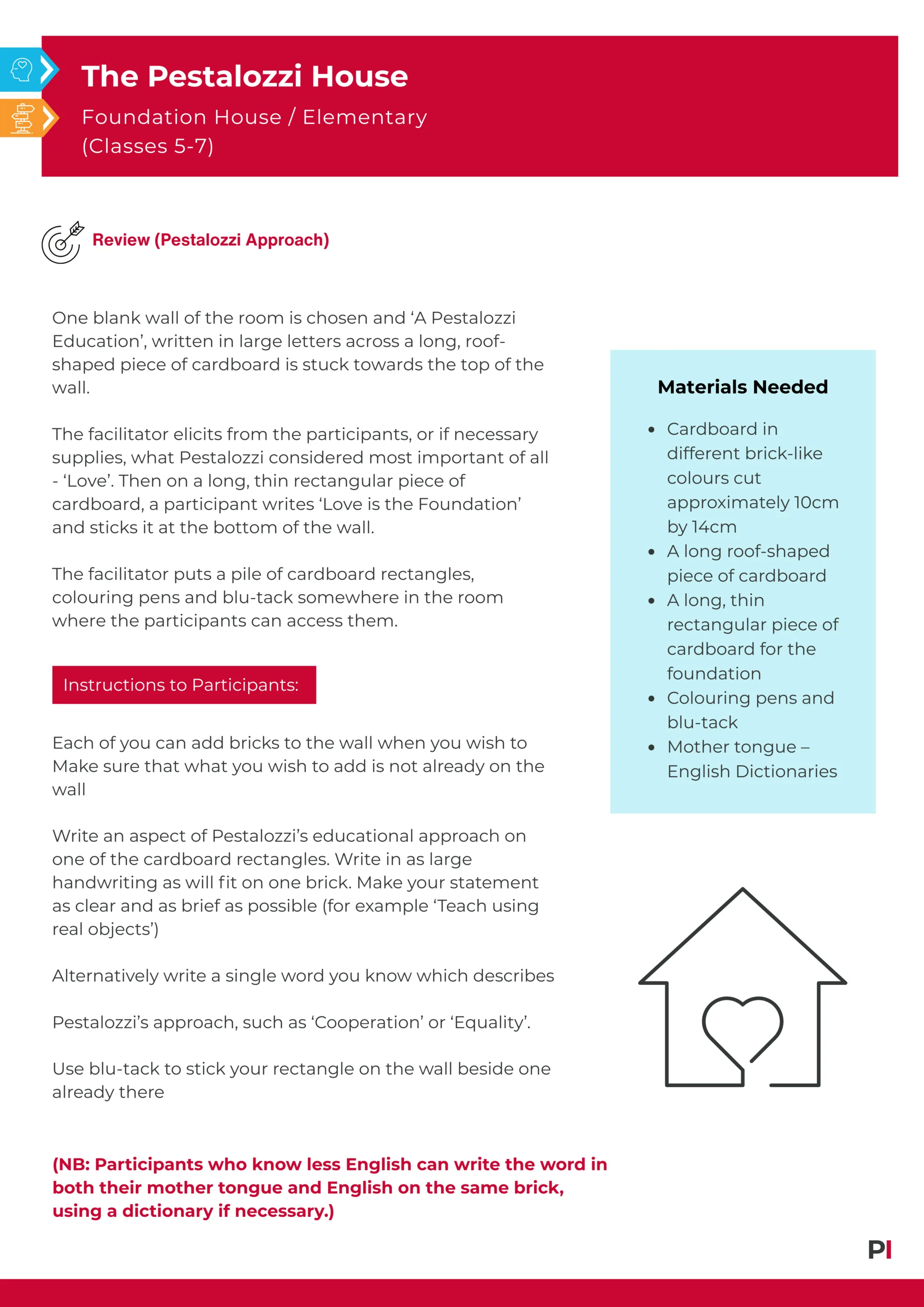Image of teaching Idea - The Pestalozzi House Pestalozzi Through Play