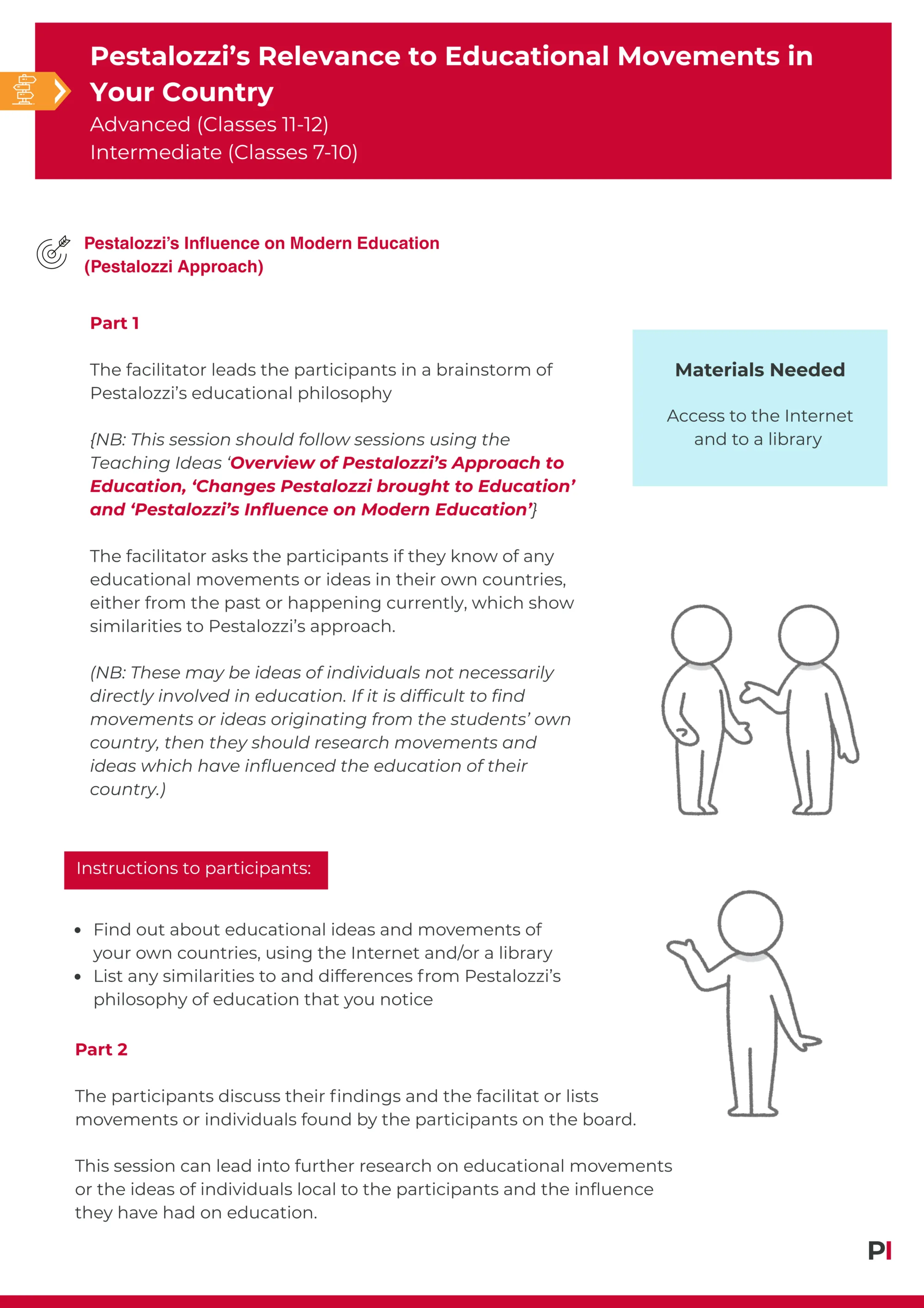 Image of teaching idea - Pestalozzi's Relevance to Educational Movements in Your Country